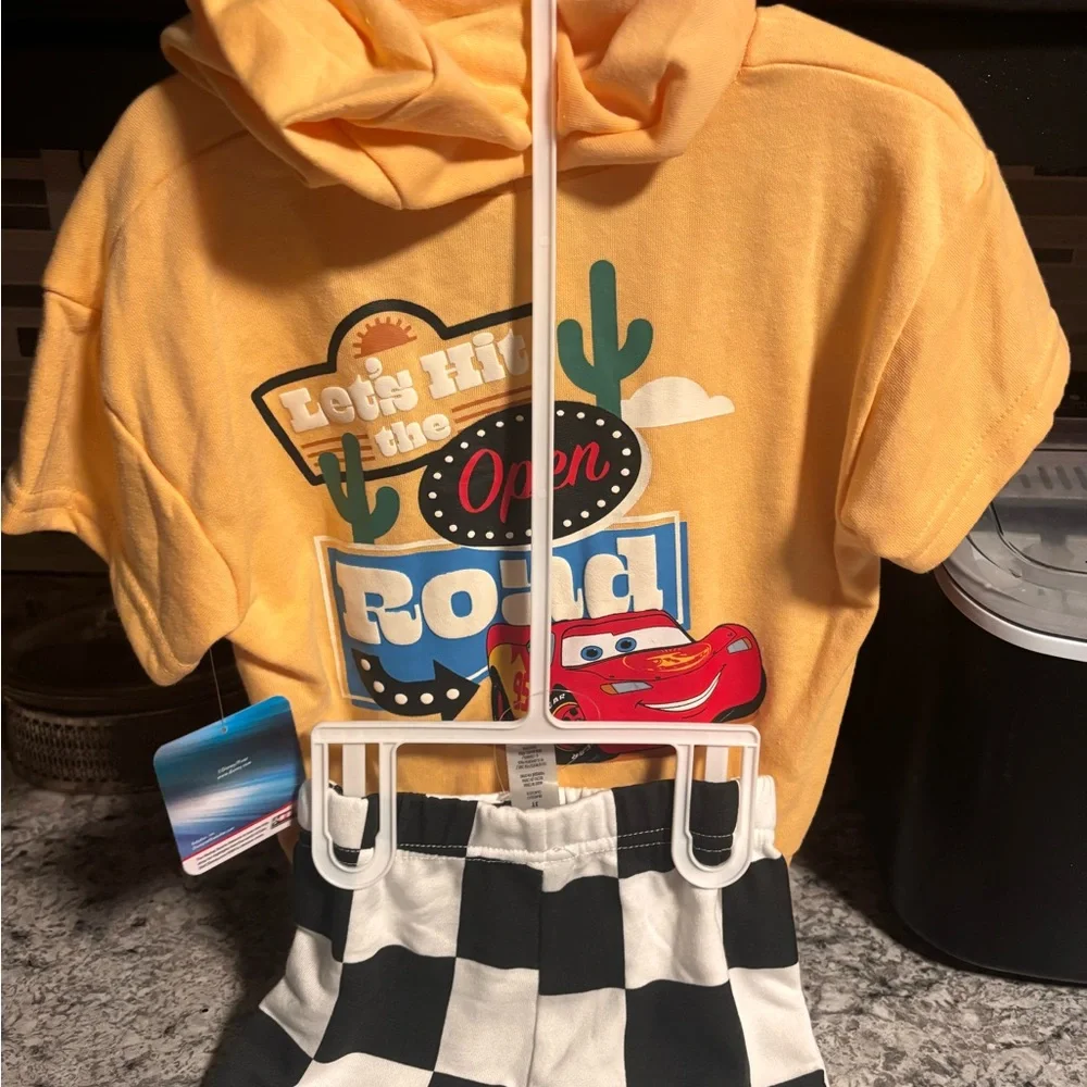 Cars Tee with Hood and Shorts Set.